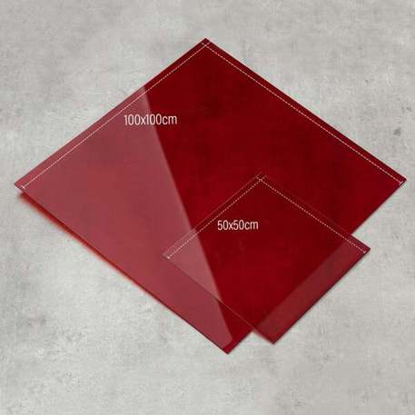 Farbige Acrylglasplatte 3 mm Rot 100 x 100 cm