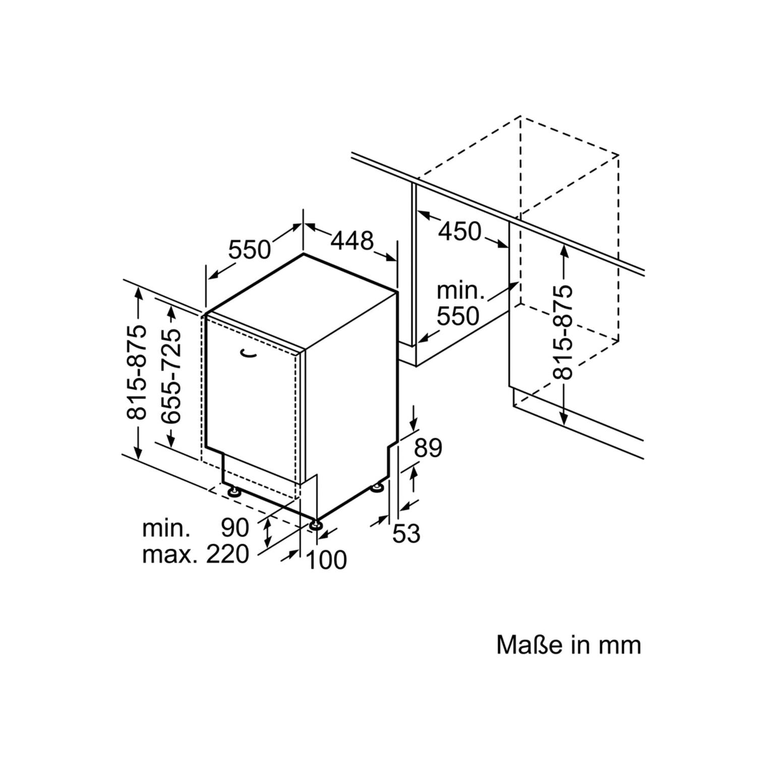 Bosch SPV2IKX10E | Geschirrspüler vollintegrierbar | Serie 2 | 45 cm | EEK: F | mit 5 Jahren Garantie!