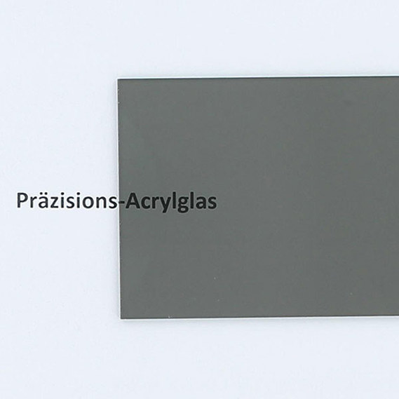 Präzisions-Acrylglas transparent grau 490 x 1000 x 1,0 mm | laserfähig