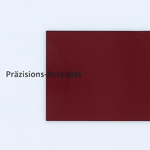 Präzisions-Acrylglas transparent dunkelrot 245 x 490 x 0,5 mm | laserfähig